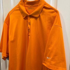 Nike Golf Men's Orange Dri-fit Polo Shirt